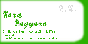 nora mogyoro business card